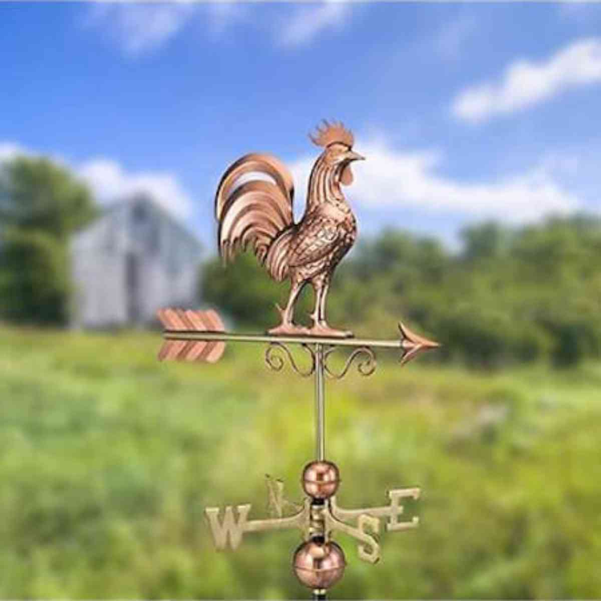 bantam rooster pure copper weathervane